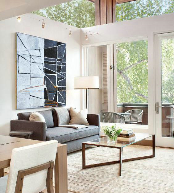 Oversized Canvas Art On Canvas,Minimal Painting,Original Art Acrylic Painting